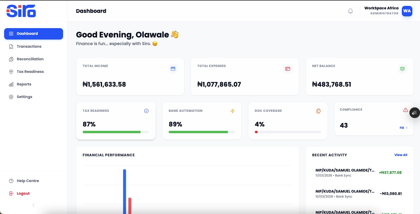 Siro Dashboard